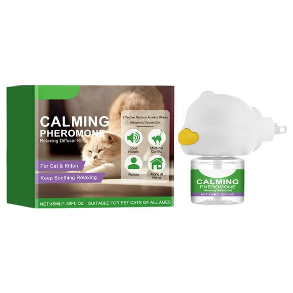 SharkTRUE YSABOXS Cat Calming Diffuser, Therapet MD Cat Diffuser, Cat eromones Calming Diffuser, lticat Calming Diffuser, Relaxing eromone for 30 Days Effectively Relieve Anxiety Str Starter Kit