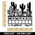 thumbnail image 2 of Weekly Habit Tracker Desert Cactus Monday Start Square Rubber Stamp Stamping Scrapbooking Crafting - Small 1.25in, 2 of 7