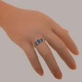 thumbnail image 6 of LBG British Made 9k Rose Gold Natural Sapphire Womens Statement Ring - 33 size options - Size 6.75, 6 of 7