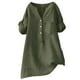 thumbnail image 1 of Blusa holgada de manga corta para mujer, ideal para el verano: blusa informal oversize con bolsillo en el pecho, tejido transpirable, tallas S-XXXXXL, 1 of 3