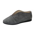 thumbnail image 2 of Tao Tao Flats For Women Comfortable Solid Color Soft Flats Square Toe Ballet Shoes Dressy Slip-Ons Shoes Gray 41, 2 of 4