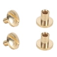thumbnail image 4 of Brass Rivets Kit , 50 Set Brass Rivets Kit 8mm Slot Screw, Leather Rivets Double Cap Rivet Tubular Metal StudsDecorative Curved Rivet for Leather Bag Cloth Pants Bag Paper, 4 of 7