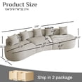 thumbnail image 2 of Wiilayok Modern Chenille Sofa,Curved Sofa with Deep Seat,Cloud Compression Sofa Couch for Living Room,No Assembly,Light Gray, 2 of 7