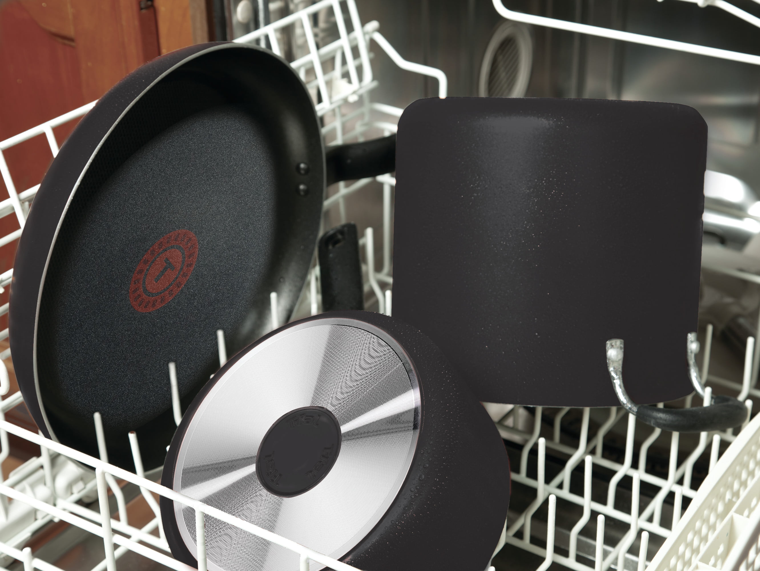  T-fal Initiatives Nonstick Fry Pan 10 .5 Inch Oven Safe 350F  Pots and Pans, Dishwasher Safe Black : Everything Else