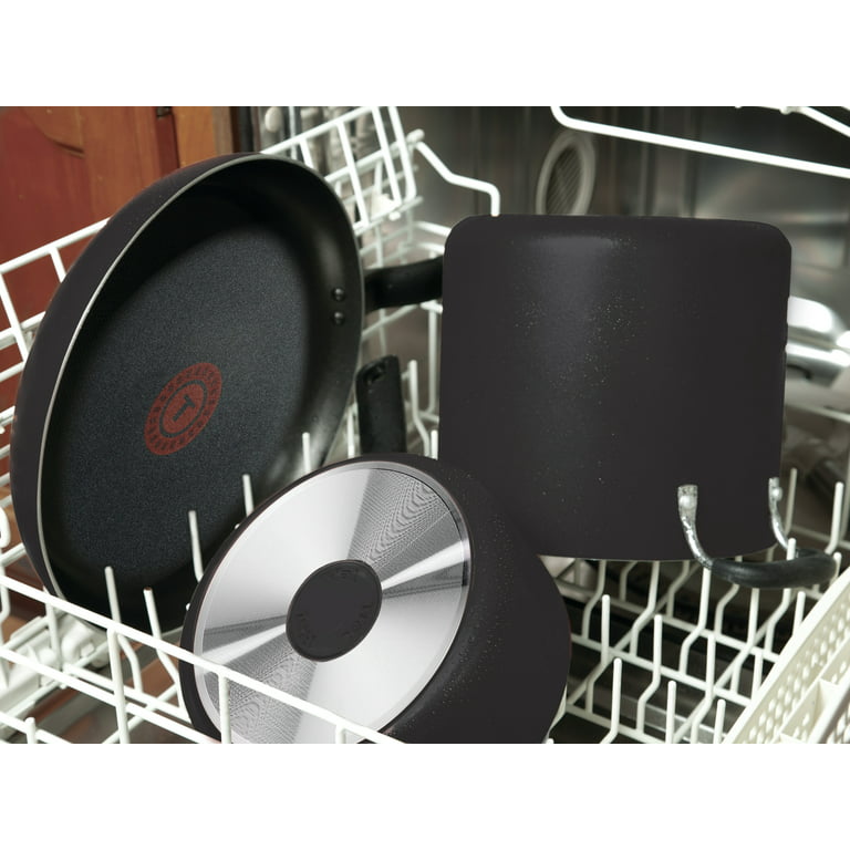 T-fal, Advanced with Titanium Advanced Nonstick, C56105, Metal Utensil  Safe, Dishwasher Safe Cookware, 10.5 Fry Pan, Black