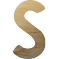 thumbnail image 1 of Bold Wooden Kids Letters, Unfinished Craft 22'' tall Wood Letter S, DIY Kids Project, 1 of 3