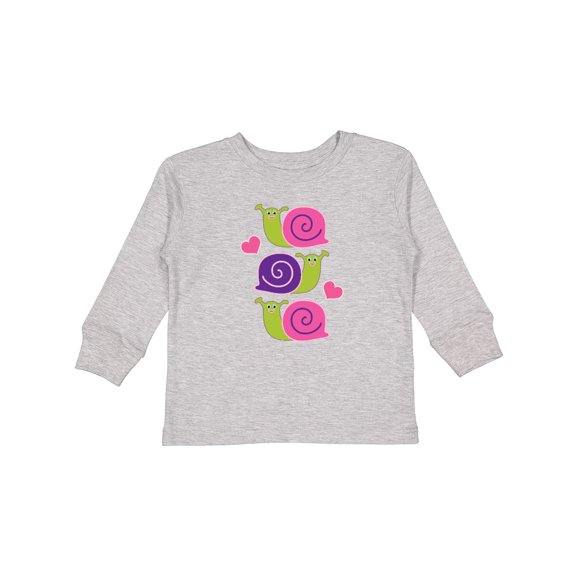 Inktastic Snail Lover Girl Garden Snails Girls Long Sleeve Toddler T-Shirt