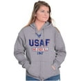 thumbnail image 4 of US Air Force Vintage One Over All Zip Up Hoodie Men's Women's Brisco Brands S, 4 of 6
