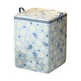 thumbnail image 2 of Bolsa de almacenamiento de gran capacidad - Organizador plegable con cremallera para ropa, colchas y juguetes, tela no tejida, tamaños 50x50x45cm y 70x53x53cm, azul, 2 of 8