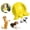 Yellow, variant on AMERTEER Squeaky Dog Toys for Aggressive Chewers, Pet Tooth Cleaning Ball, Durable Rubber Dog Squeak Toy, Almost Indestructible Interactive Dog Chew Ball Toys, Tough Pet Toy for Medium Breed