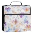 thumbnail image 5 of FORMRS Zipper Binder with Shoulder Strap 2-inch Ring 500 Sheet Capacity File Bag, Purple Flower Pattern, 5 of 5