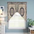 thumbnail image 6 of Swag Valance Curtains for Windows, Vintage Boho Light Filtering Kitchen Curtains with Rod Pocket, Rustic Southwestern Geometric Ethnic Window Treatment Valances for Living Room, 36x63 - 2 PCS, 6 of 9