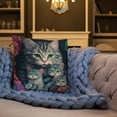 thumbnail image 4 of Esme - Grey Tabby with Kittens Pillow, 4 of 9