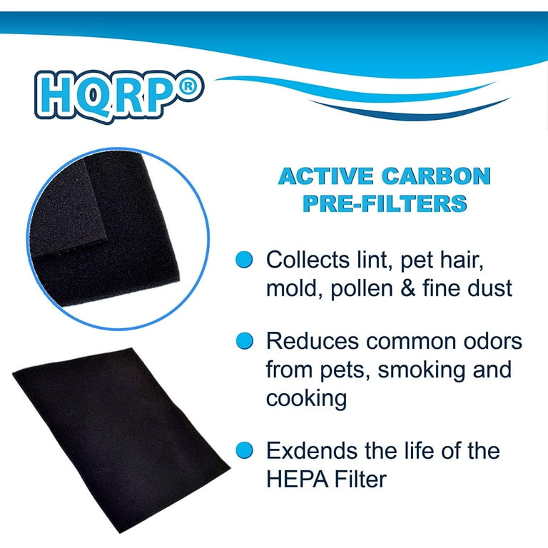 HQRP 4 pack Activated Carbon Filter for Vornado MD1 0023