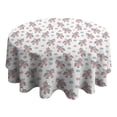 thumbnail image 4 of White Cartoon Pink Winged Unicorn Cloud Pattern Round Tablecloth 60"x60",Wrinkle Wipeable Table Cloth for Kitchen Dining Room Picnic Patio Party, 4 of 6