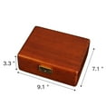 thumbnail image 7 of 2 Layer Solid Wooden Jewelry Box with Lock and Key for Women Men Vintage Velvet Wood Jewelry Organizer Storage for Earrings Rings Necklaces Bracelet Watch, 7 of 7