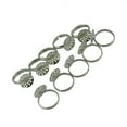 thumbnail image 1 of 10 piezas de latón con base ajustable en blanco de 14 mm para manualidades Hugo Plata Anillos, 1 of 8