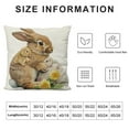 thumbnail image 5 of Nawypu Easter Bunny Pillow Covers Rabbit Spring Happy Easter Gray Cushion Covers Farmhouse Holiday Watercolor Spring Welcome Pillow Cases for Sofa Couch Living Room Bed Office Patio Bench, 5 of 5
