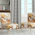 thumbnail image 2 of Designart "Vagues Abstraites en Orange Brûlé III" Chaise d'Appoint Moderne Rembourrée - Fauteuil Moderne pour Chambre, 2 of 7