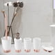 thumbnail image 3 of Juego de accesorios de baño de 5 piezas con soporte nórdico para cepillo de dientes, taza para la boca y caja de jabón. blanco, 3 of 9