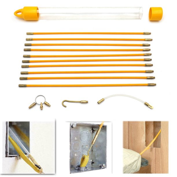 Fish Tape Fiberglass Cable Running Rod wire puller cable access kit Cable tools 