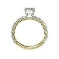 thumbnail image 2 of 1.35 Carat Excellent Emerald Cut Real Diamond New Design Solitaire with Accents Ring for Wedding and Engagement Solid 14K Yellow Gold Size 11, 2 of 6