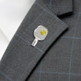 thumbnail image 2 of Pickleball Racket Silver Lapel Pin, 2 of 4