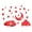 Red, variant on KGJQ 3D Star Moon Cloud Mirror Wall Stickers, Self Adhesive Wall Decals, Removable Sky Theme Wall Decor for Bedroom Kids Room Ceiling Cabinet Doors