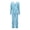 Sky Blue, variant on 2025 Women's Leisure Pajamas 2 Pieces Set Summer Long Sleeves pants Nightwear Set Home Clothes S-3XL