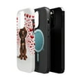 thumbnail image 2 of DistinctInk Tough Case for Apple iPhone 14 Pro MAX (6.7" Screen), Compatible with MagSafe Charging - Valentine's Day Field Spaniel Puppy, 2 of 6