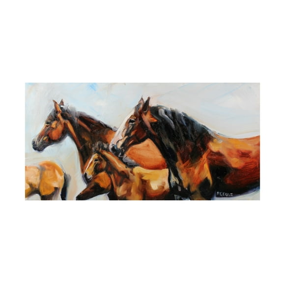 Canvas Wall Art - Renee Gould 'The Herd' Wall Art for Living Room, Bedroom, or Office Décor by Trademark Fine Art - 19 x 10 Inches