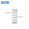 thumbnail image 2 of Unique Bargains Compression Spring, 15 Pack 304 Stainless Steel, 15mm OD, 1.2mm Wire, 35mm Length, 2 of 6