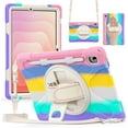 thumbnail image 1 of Funda para Samsung Galaxy Tab Tab S11 (11 pulgadas) 2025 SM-X730/SM-X736B, funda protectora a prueba de golpes para niños con soporte para lápices, correa de mano giratoria 360 y soporte, correa de, 1 of 9