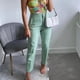 thumbnail image 2 of TRAF-ropa de oficina a la moda, pantalones de cintura alta para mujer, pantalones formales, trajes de oficina, pantalones lápiz, pantalones negros, rosas y blancos para mujer, 2 of 5