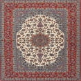 thumbnail image 1 of Ahgly Company Indoor Square Traditional Tan Brown Medallion Area Rugs, 6' Square, 1 of 6