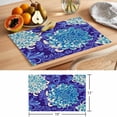 thumbnail image 6 of Chrysanthemum Spring Floral Placemats Set of 4 Summer Flowers Purple White Place Mats Indoor Wipeable Table Mats Washable Cloth Dining Table Placemats for Kitchen Holiday Party Home Decor 13x19 Inch, 6 of 9
