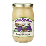Jake & Amos Homemade Bacon Dressing, Famous in Amish Country, 16 Ounce Jar Pack of 2 Jars