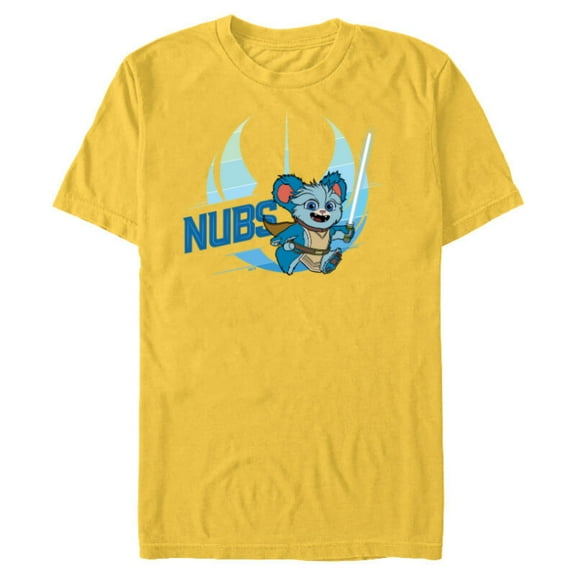 Star Wars Young Jedi Adventures Nubs & Lightsaber - Short Sleeve Blended T-Shirt for Adults - Customized-Yellow