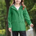 thumbnail image 2 of UYYX Rain Coats For Girls Fall Jacket For Girls Boys Girls Hooded Jackets Cotton Blend Rain Jackets 9-10 Years, 2 of 6