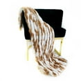 thumbnail image 3 of Plutus White Taupe Snow Chinchilla Faux Fur Luxury Throw Blanket, 3 of 3