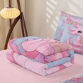 thumbnail image 5 of Homewish Cute Axolotl Zipper Full Size Comforter Sets with Fitted Sheet and 2 Pillowcases For Kids Girls,Pink Cherry Blossoms Zipper Bedding Set,Pink Reversible,4 Pieces, 5 of 7