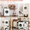 thumbnail image 2 of Euhomy Compact Dryer 1.8 cu. ft. Portable Clothes Dryers with Exhaust Duct with Stainless Steel Liner Four Function Small Dryer Machine, Suitable for Apartments, Dorm, RVs, White, 2 of 7
