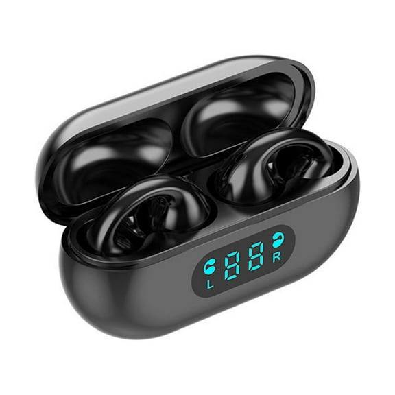 Ear Buds Hwkond Earring Wireless Earbuds Bluetooth 5.3 Long Duration Playback Open Ear Headphones For Men,Women,and Kids-Black on Clearance