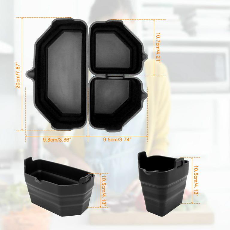 Jokapy 4 Pcs Silicone Slow Cooker Liner for 6 QT Pot, Black