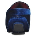 thumbnail image 3 of Jodano Boys' Velvet Driving Moccasins Shoes Color: navy Size: 1 youth, 3 of 3