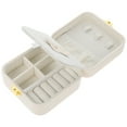 thumbnail image 3 of Joyero único con espejo, caja de almacenamiento de viaje, soporte para joyas para mujer, 3 of 7