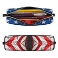 thumbnail image 2 of Fotbe Butterfly With USA Flag Pattern Leather Pencil Case, Pencil Pouch with Durable Zipper, Compact and Stylish Organizer for Stationery, Art Supplies, Travel Essentials, 2 of 7