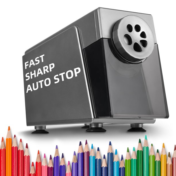 Sacapuntas eléctrico Zmol de 6 orificios con parada automática, 120 V