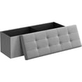 thumbnail image 1 of SONGMICS 43 Inches Folding Storage Ottoman Bench, Storage Chest, Foot Rest Stool, Light Gray, 1 of 5