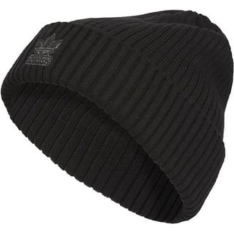 Adidas Originals Rib Cuff Fold Beanie, Black/White, One Size